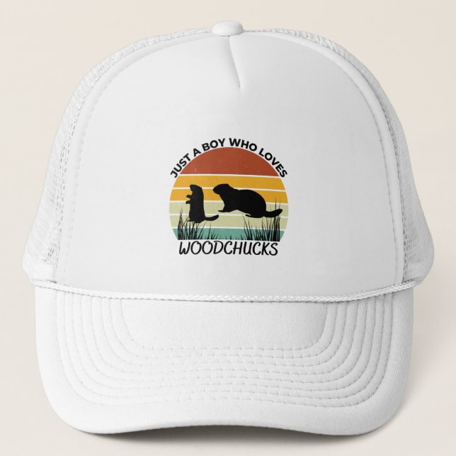 Just a boy who loves woodchucks truckerkappe (Vorderseite)