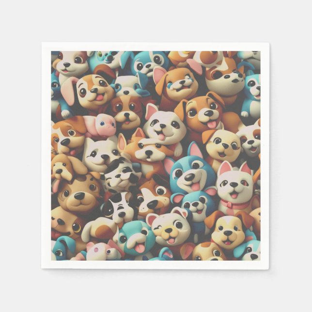 Just a bunch of happy puppies serviette (Vorderseite)