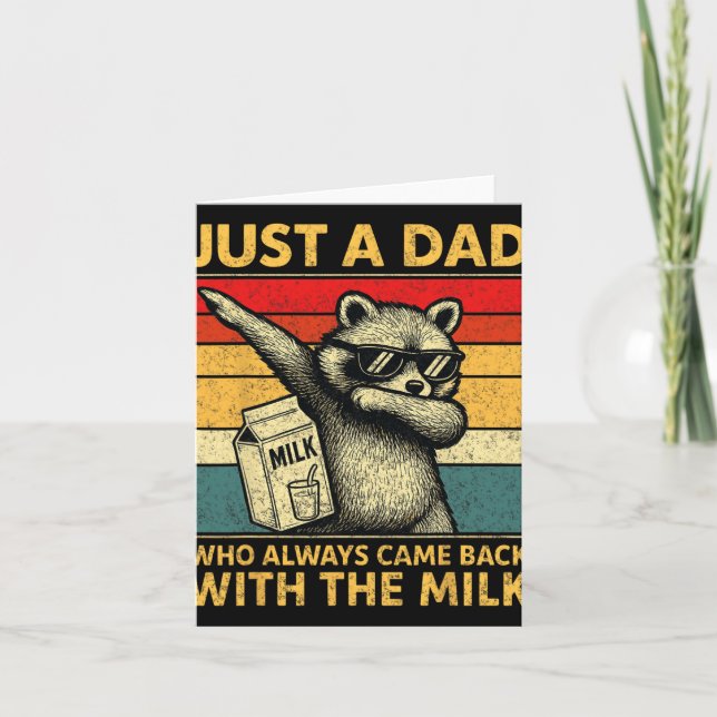 Just A Dad Who Always Came Back Men Fathers Day Da Karte (Vorderseite)