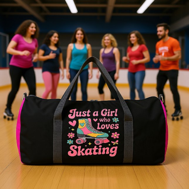 Just A Girl Loves Skating Duffle Bag (Von Creator hochgeladen)