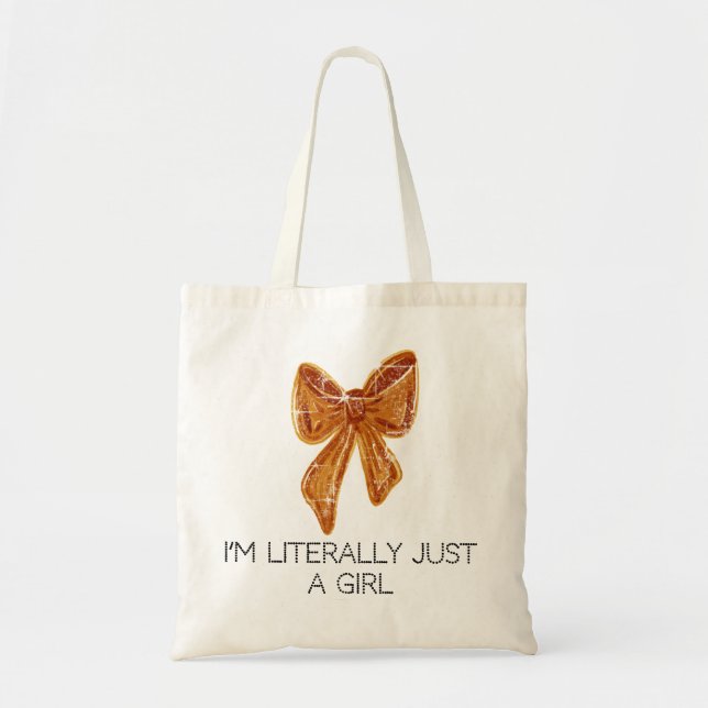 “Just a Girl” Tote Bag Tragetasche (Vorne)