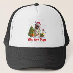 Just A Girl Who Liebe Möpsen & Weihnachts-Möpsen S Truckerkappe
