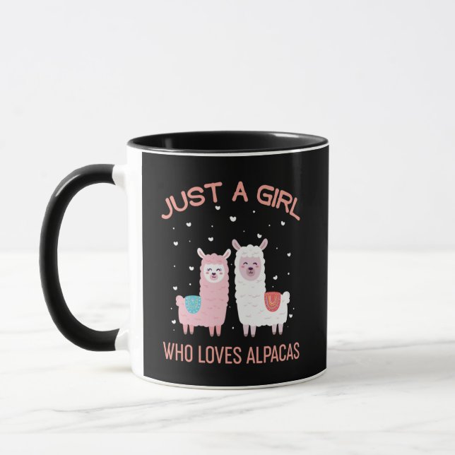 Just A Girl Who Lieben Alpacas - Niedlich Alpaca L Tasse (Links)