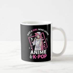 Just A Girl Who Lieben Anime und KPop Music Anime  Kaffeetasse