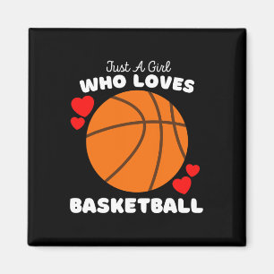 Just a Girl Who Lieben Basketball - Niedliche Girl Magnet