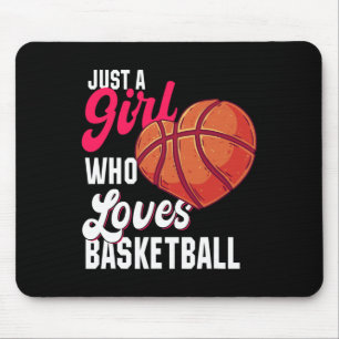 Just a Girl Who Lieben Bysketbyll Girl Kinder Mädc Mousepad