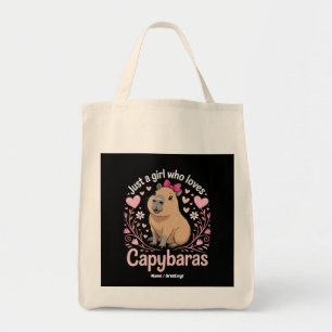 Just a Girl Who Lieben Capybaras Funny Niedliches Tragetasche