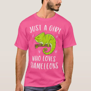 Just A Girl Who Lieben Chameleons Niedlich Chamele T-Shirt