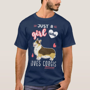 Just A Girl Who Lieben Corgis Premium T - Shirt