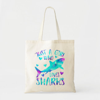 Just a Girl Who Lieben Haie Galaxy Shark Lover Gi Tragetasche