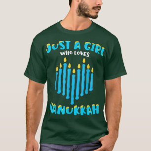 Just a Girl Who Lieben Hanukkah jüdische Chanukah T-Shirt