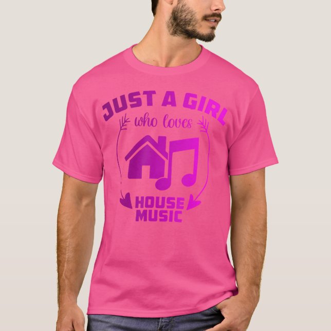 Just a Girl Who Lieben House Music - Edm Women DJ  T-Shirt (Vorderseite)