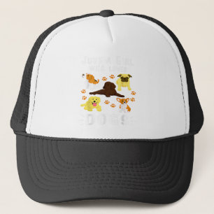 Just a Girl Who Lieben Hunde Shirt Funny Puppy Dog Truckerkappe
