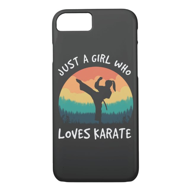 Just a Girl Who Lieben Karate - Retro Karate Girl Case-Mate iPhone Hülle (Rückseite)