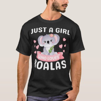 Just A Girl Who Lieben Koala Bär Funny Christmas B T-Shirt