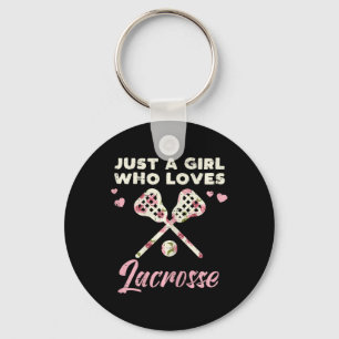 Just a Girl Who Lieben Lacrosse Lax Player Goalie Schlüsselanhänger