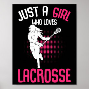 Just a Girl Who Lieben Lacrosse Player Youth Girls Poster
