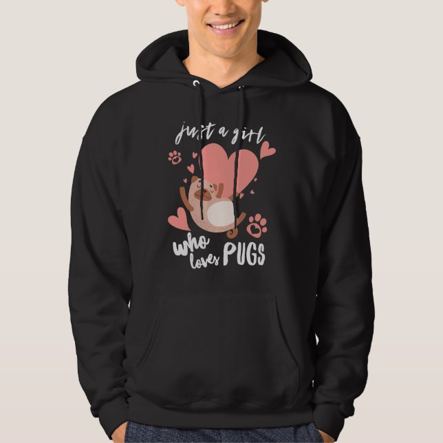 Just A Girl Who Lieben Mops Classic T - Shirt 205 (Vorderseite)