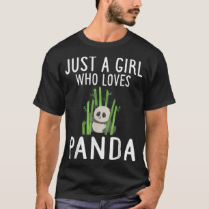 Just A Girl Who Lieben Pandas Niedlich Panda Bären T-Shirt