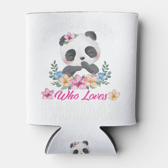 Just A Girl Who Lieben Pandas Niedlich Panda T - S Dosenkühler (Vorderseite)