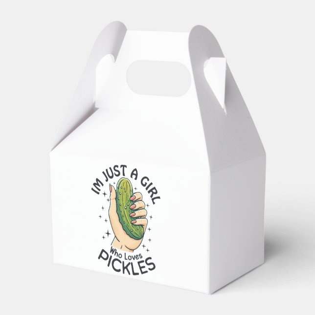 Just a Girl Who Lieben Pickles - Funny Vegan Geschenkschachtel (Vorderseite)