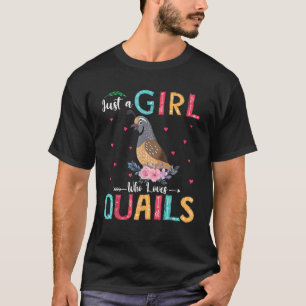 Just a Girl Who Lieben quillt die lustige Blume Q T-Shirt