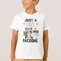 Just A Girl Who Lieben Racoons Kawaii Raccoon
