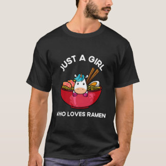 Just A Girl Who Lieben Ramen Kawaii Anime Japanisc T-Shirt