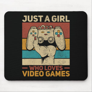 Just A Girl Who Lieben Videospiele Gaming Apparel Mousepad