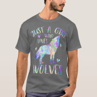 Just a Girl Who Lieben Wolves Niedlich Wolf Lover 