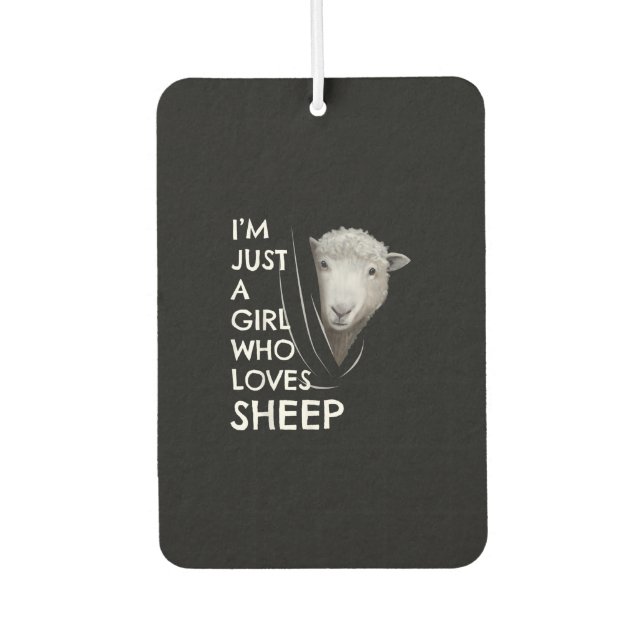 Just A Girl Who Love Sheep | Sheep Fans gift Autolufterfrischer (Vorderseite)