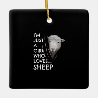 Just A Girl Who Love Sheep | Sheep Fans gift Keramikornament