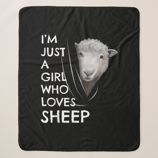 Just A Girl Who Love Sheep | Sheep Fans gift Sherpadecke (Vorderseite)