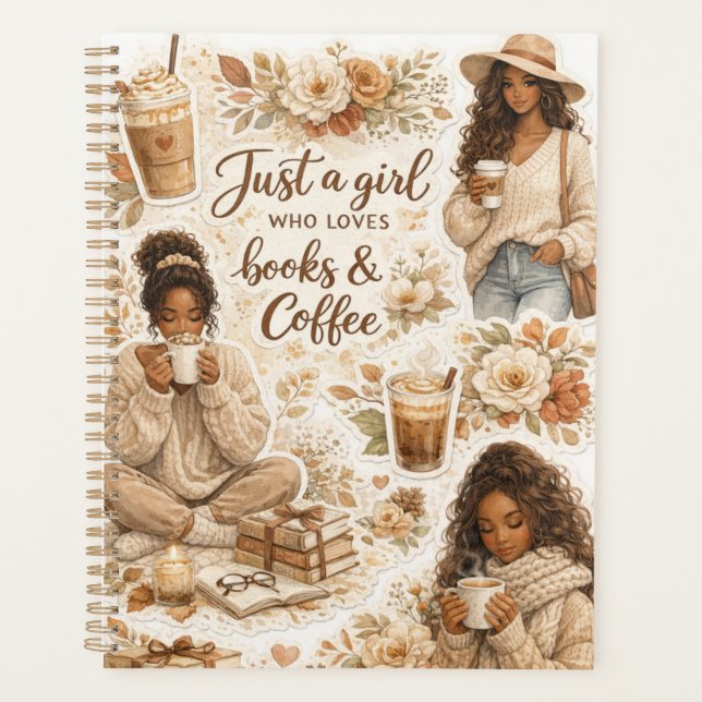 Just a girl who loves books and coffee planer (Vorderseite)