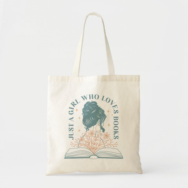 Just A Girl Who Loves Books Tragetasche (Vorne)