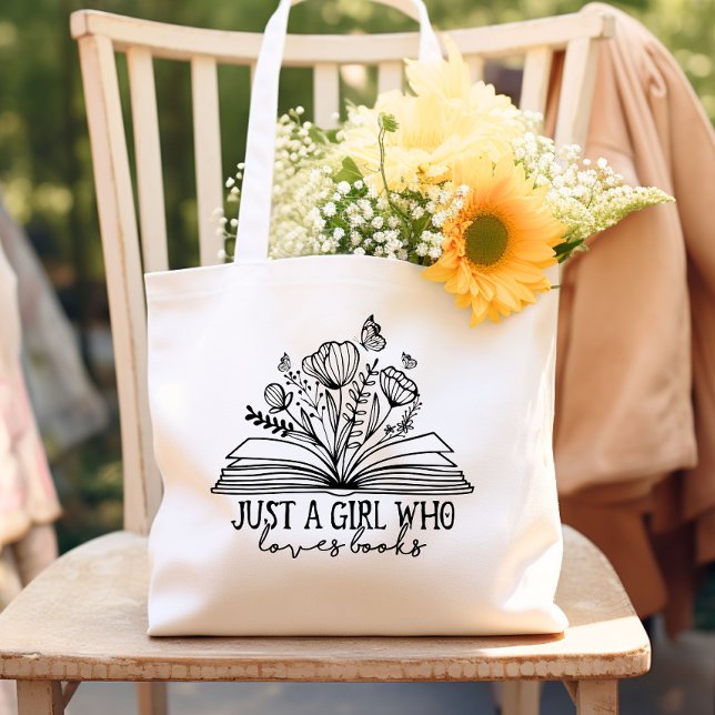 Just A Girl Who Loves Books Tragetasche (Von Creator hochgeladen)