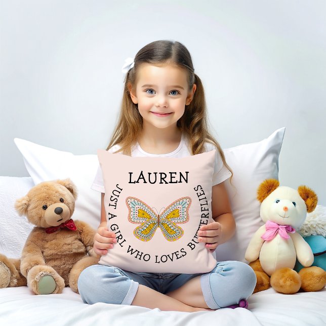 Just a girl who loves butterflies  kissen (Von Creator hochgeladen)