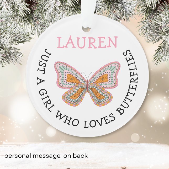 Just a girl who loves butterflies  ornament (Von Creator hochgeladen)