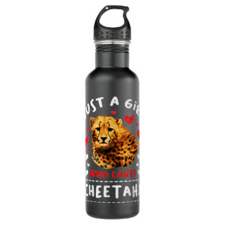 Just A Girl Who Loves Cheetahs Tiger Wildlife Chee Edelstahlflasche