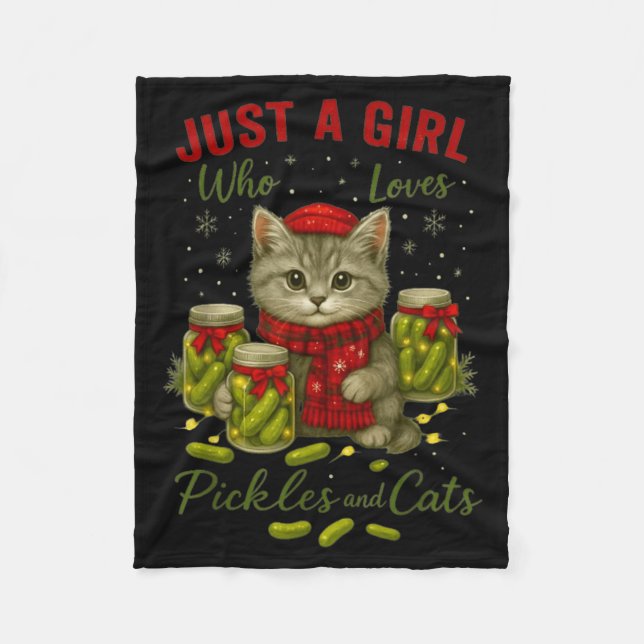Just A Girl Who Loves Ckles And Cats Christmas  Fleecedecke (Vorderseite)