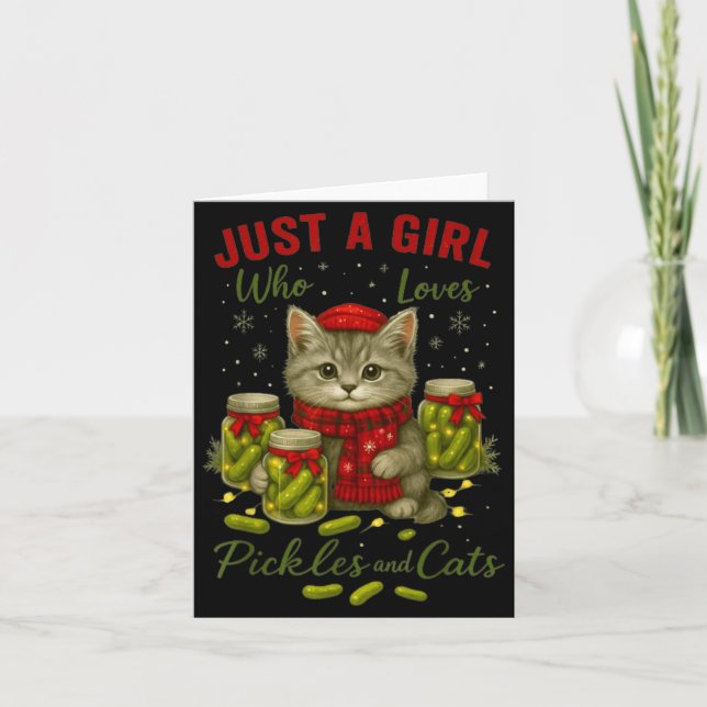 Just A Girl Who Loves Ckles And Cats Christmas  Karte (Vorderseite)