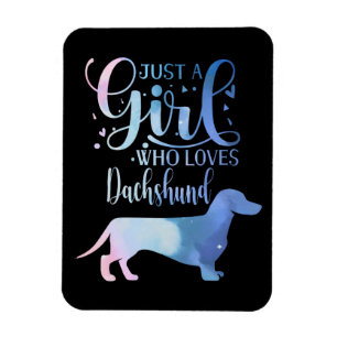 Just A Girl Who Loves Dachshund Dog Lover Female Magnet