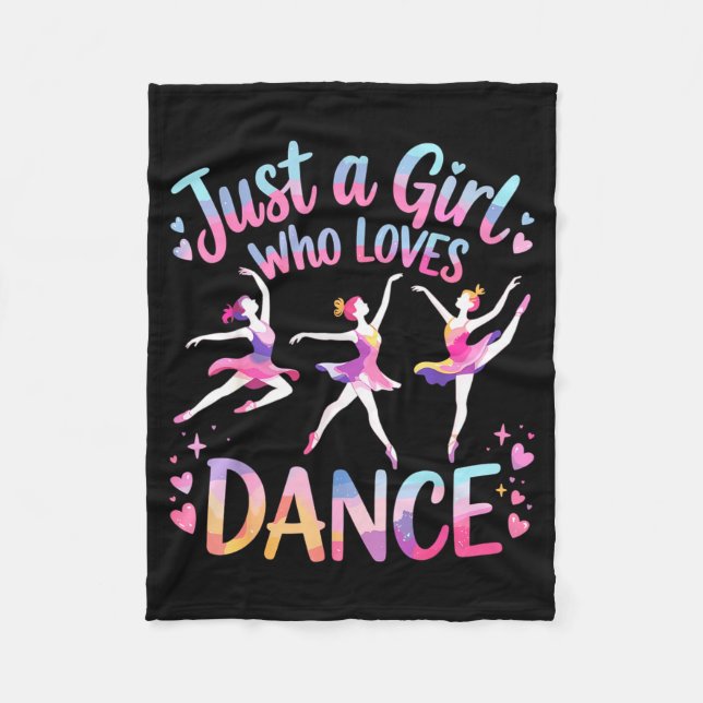 Just A Girl Who Loves Dance  Fleecedecke (Vorderseite)
