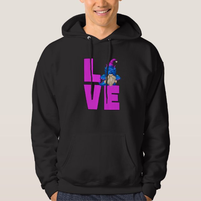 Just A Girl Who Loves Dragons Blue And Purple Gnom Hoodie (Vorderseite)