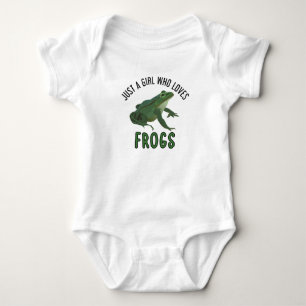 Just a girl who loves frogs Frog lover gifts Baby Strampler