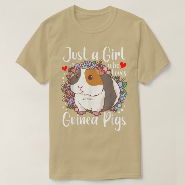 Just a Girl Who Loves Guinea Pigs Guinea Pig Lover T-Shirt (Design vorne)