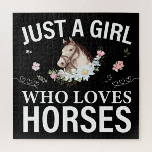 Just A Girl Who Loves Horses Floral   