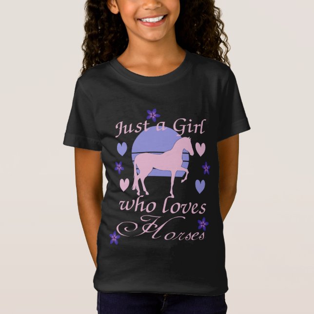 Just A Girl Who Loves Horses T-Shirt (Vorderseite)