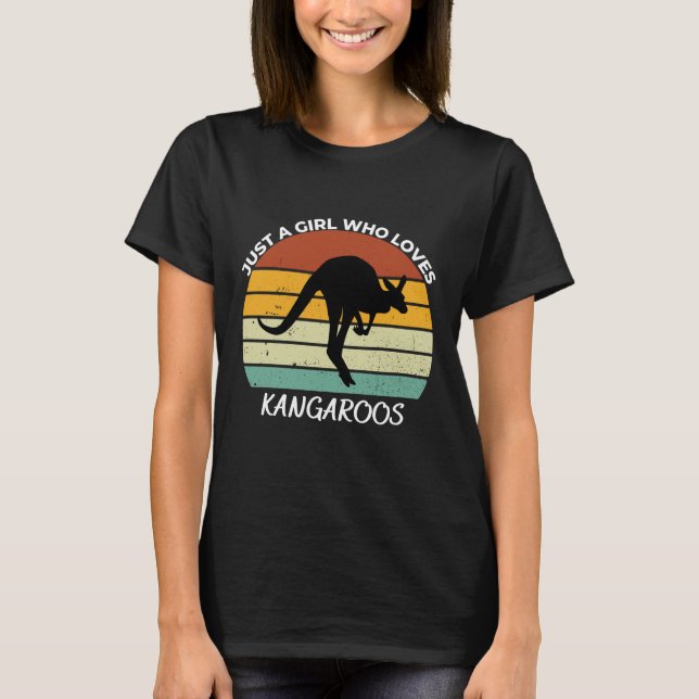Just a girl who loves kangaroos T-Shirt (Vorderseite)
