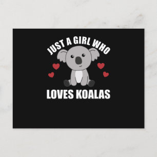 Just a Girl Who Loves Koalas - Cute Koala Postkarte
